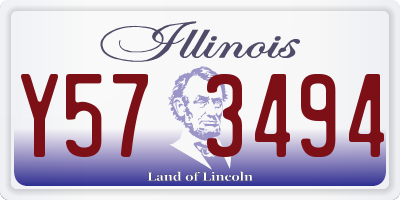 IL license plate Y573494