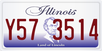 IL license plate Y573514