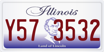 IL license plate Y573532