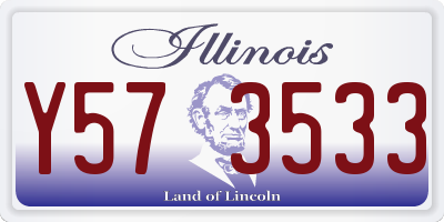 IL license plate Y573533