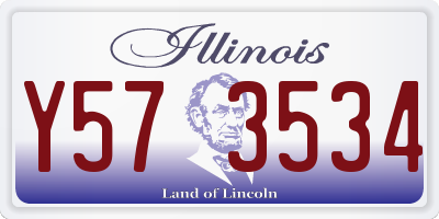 IL license plate Y573534
