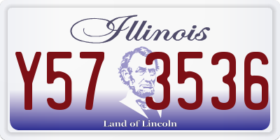 IL license plate Y573536