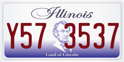 IL license plate Y573537