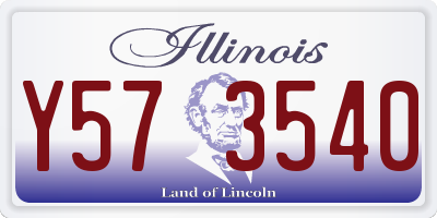 IL license plate Y573540
