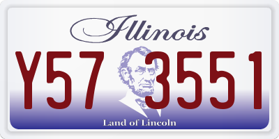 IL license plate Y573551