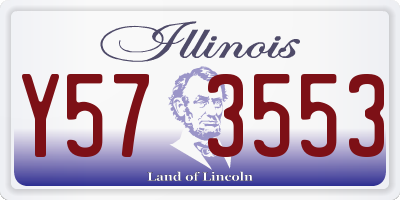 IL license plate Y573553