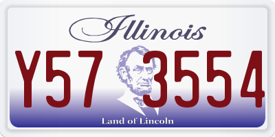IL license plate Y573554