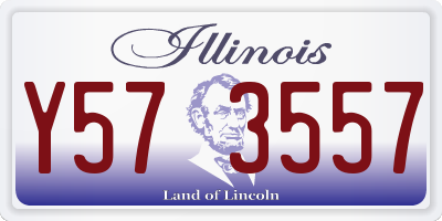 IL license plate Y573557
