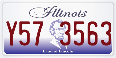 IL license plate Y573563