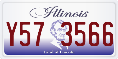 IL license plate Y573566