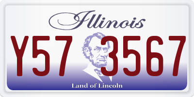 IL license plate Y573567