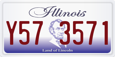 IL license plate Y573571