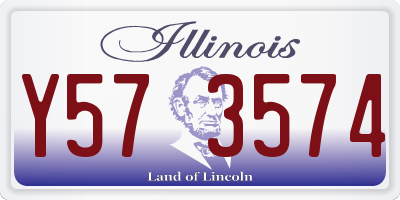 IL license plate Y573574