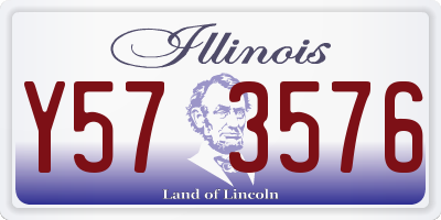 IL license plate Y573576