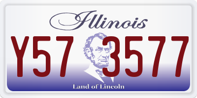 IL license plate Y573577