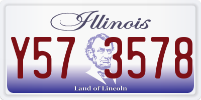 IL license plate Y573578