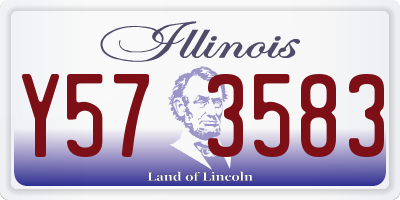 IL license plate Y573583