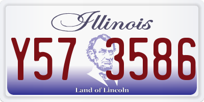 IL license plate Y573586