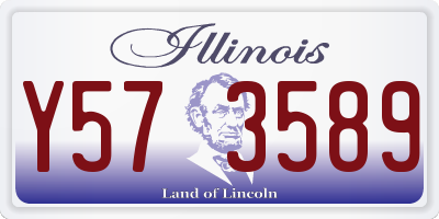 IL license plate Y573589