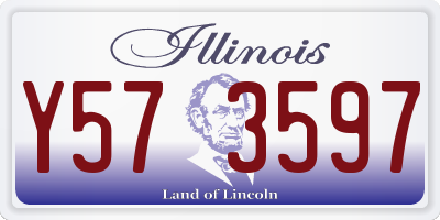 IL license plate Y573597