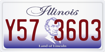 IL license plate Y573603