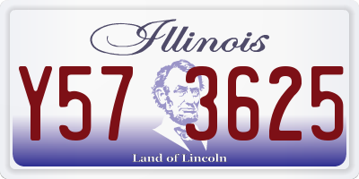 IL license plate Y573625