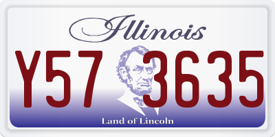 IL license plate Y573635