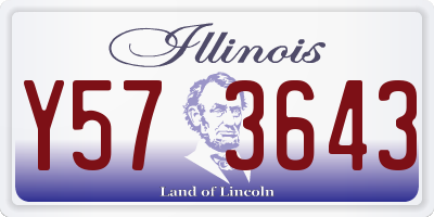 IL license plate Y573643