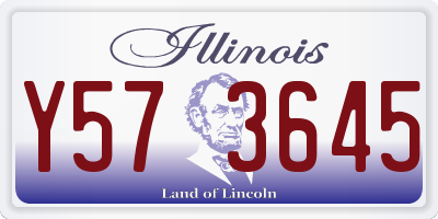 IL license plate Y573645
