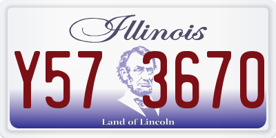 IL license plate Y573670