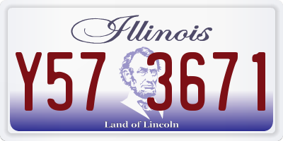 IL license plate Y573671