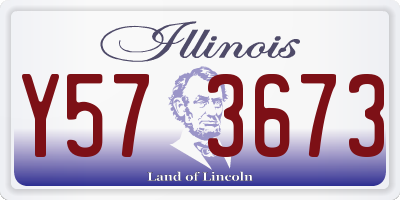 IL license plate Y573673