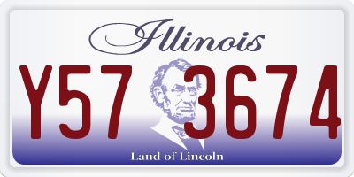 IL license plate Y573674