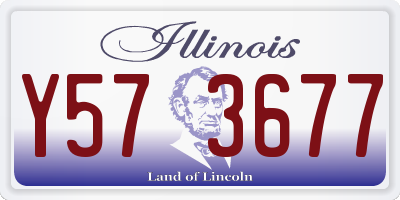 IL license plate Y573677