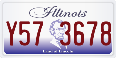 IL license plate Y573678