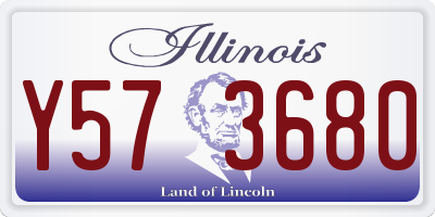 IL license plate Y573680