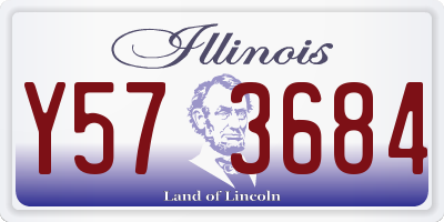IL license plate Y573684