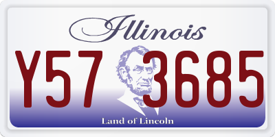 IL license plate Y573685