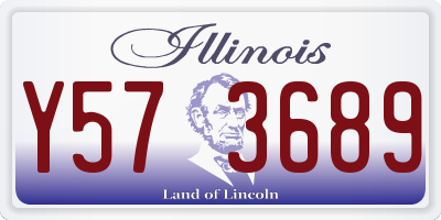 IL license plate Y573689