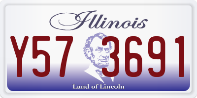 IL license plate Y573691