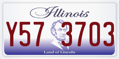 IL license plate Y573703