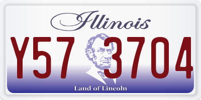 IL license plate Y573704