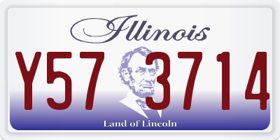 IL license plate Y573714