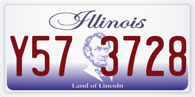 IL license plate Y573728