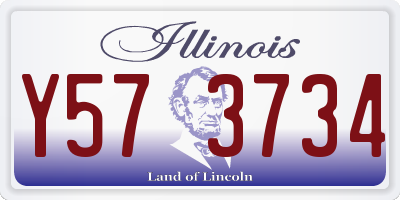 IL license plate Y573734