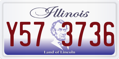 IL license plate Y573736
