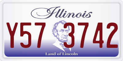 IL license plate Y573742