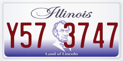 IL license plate Y573747
