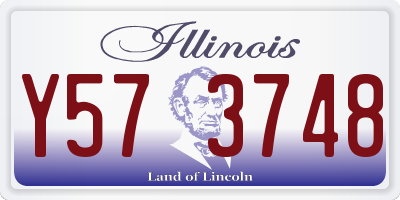 IL license plate Y573748