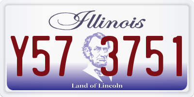 IL license plate Y573751